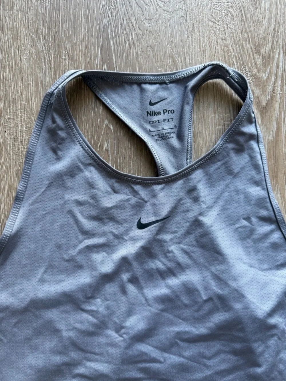 Women's Nike Grey High Neck Racerback Tank Top - Picture 2 of 7